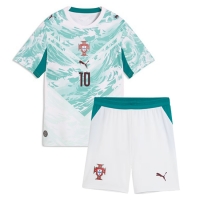 Camiseta Portugal Bernardo Silva #10 Segunda Equipación Replica Mundial 2026 para niños mangas cortas (+ Pantalones cortos)